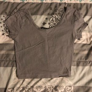 Grey crop top
